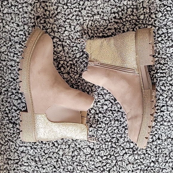 Steve Madden Girls Glitter Chelsea Boots Size 5 Big Girl - Picture 4 of 9
